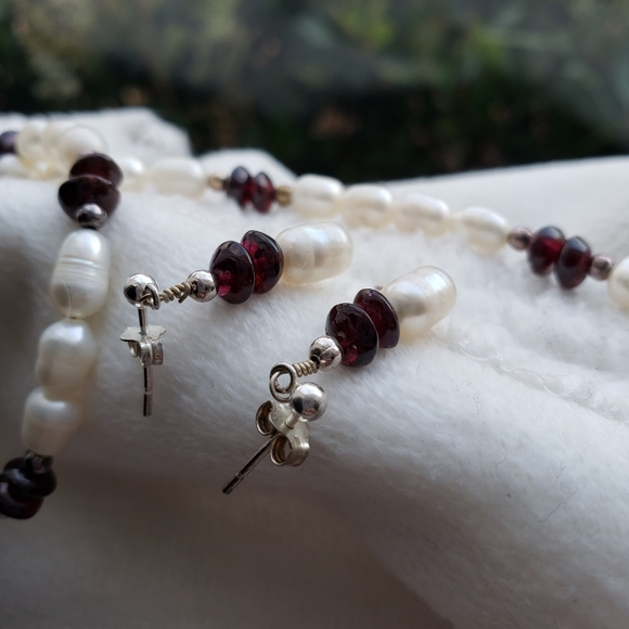 Pearl and spinel parure set...exquisite - Picture 5 of 7